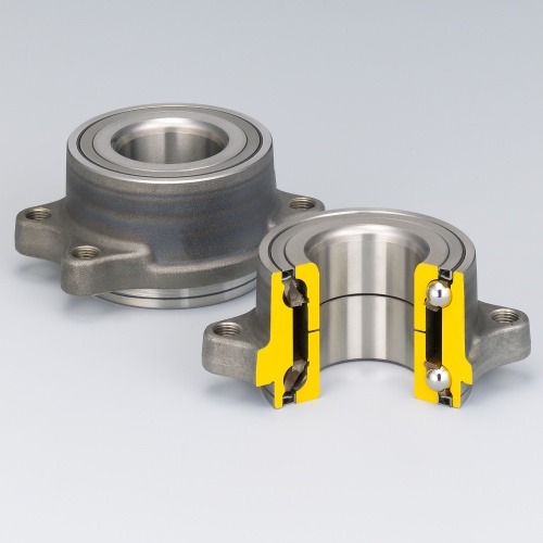 Double-Row Angular Contact Ball Bearings with Outer Mounting Flange (HUBII for Inner Ring Rotation Type)