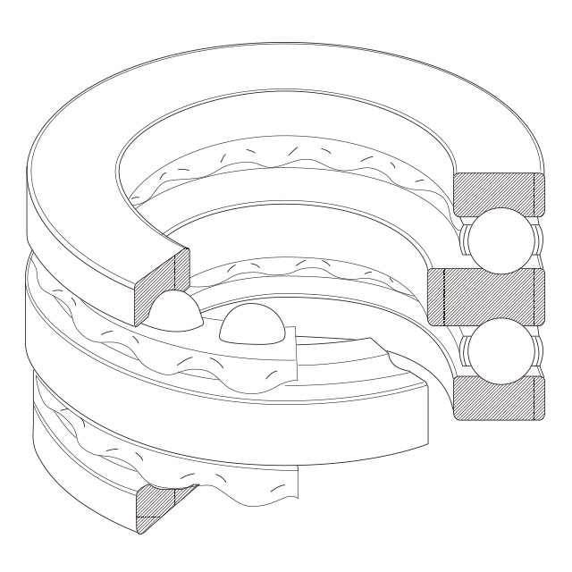 Double-Direction Thrust Ball Bearings